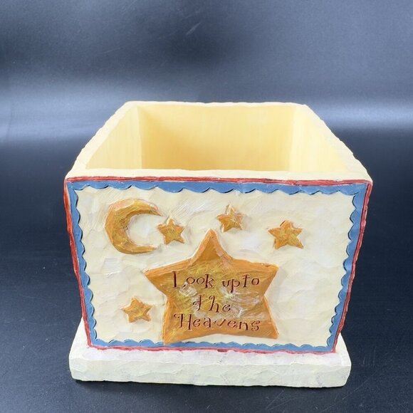 Lang Candles 1999 Square Votive Candle Holder Resin Live Well Cat Heart Raised - Picture 11 of 12